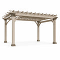 Pergola de Jardin en Bois Composite Beige 300x300 cm