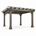 Pergola de jardin en bois de pin marron 400x300 cm