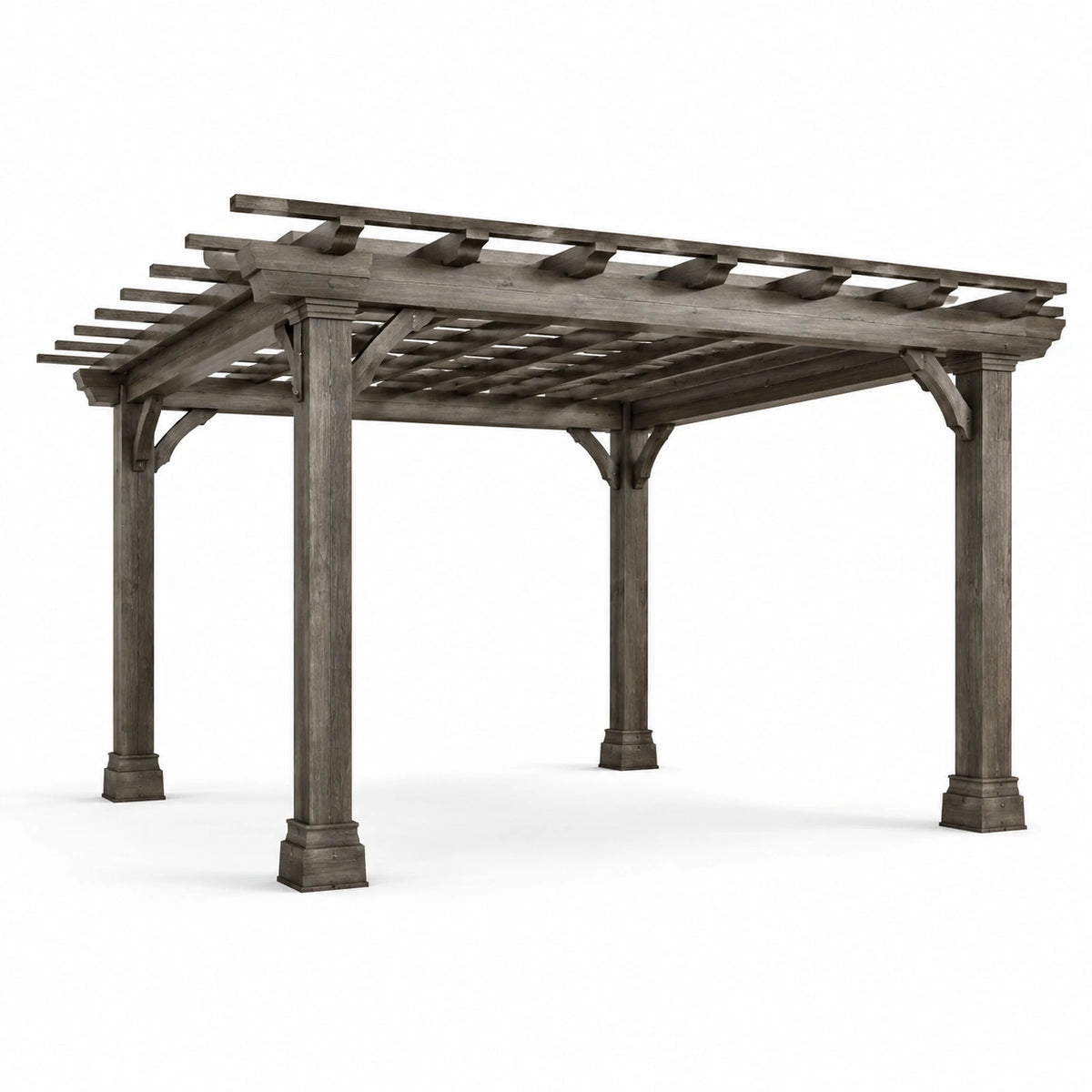 Pergola de jardin en bois de pin marron 400x300 cm