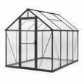 Serre de Jardin en Aluminium et Polycarbonate Noir 435x190x195 cm