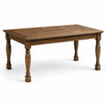 Table à manger rectangulaire en bois chêne brun 150x90x75 cm