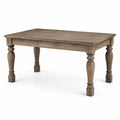 Table à manger rectangulaire en chêne massif marron 150x90x75 cm